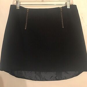 Zip Front Navy mini skirt